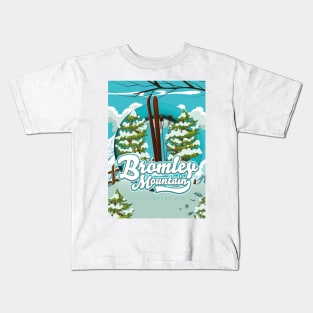 Bromley mountain peru vermont us ski  landscape. Kids T-Shirt